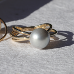WeiWave / Trio Tahitian Pearl Ring By Ruoria