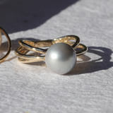 WeiWave / Trio Tahitian Pearl Ring By Ruoria