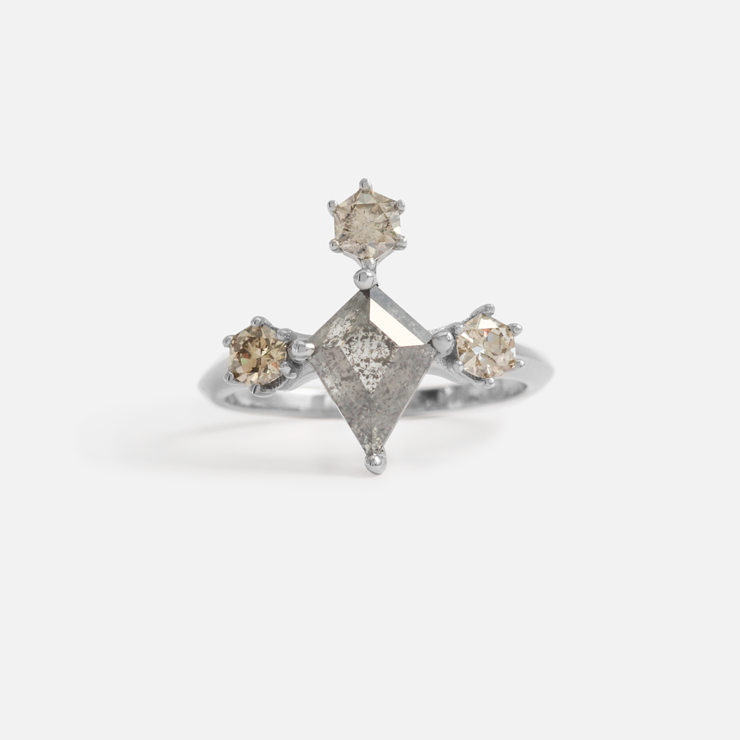 Kyte / Salt + Pepper Diamond Ring By fitzgerald jewelry