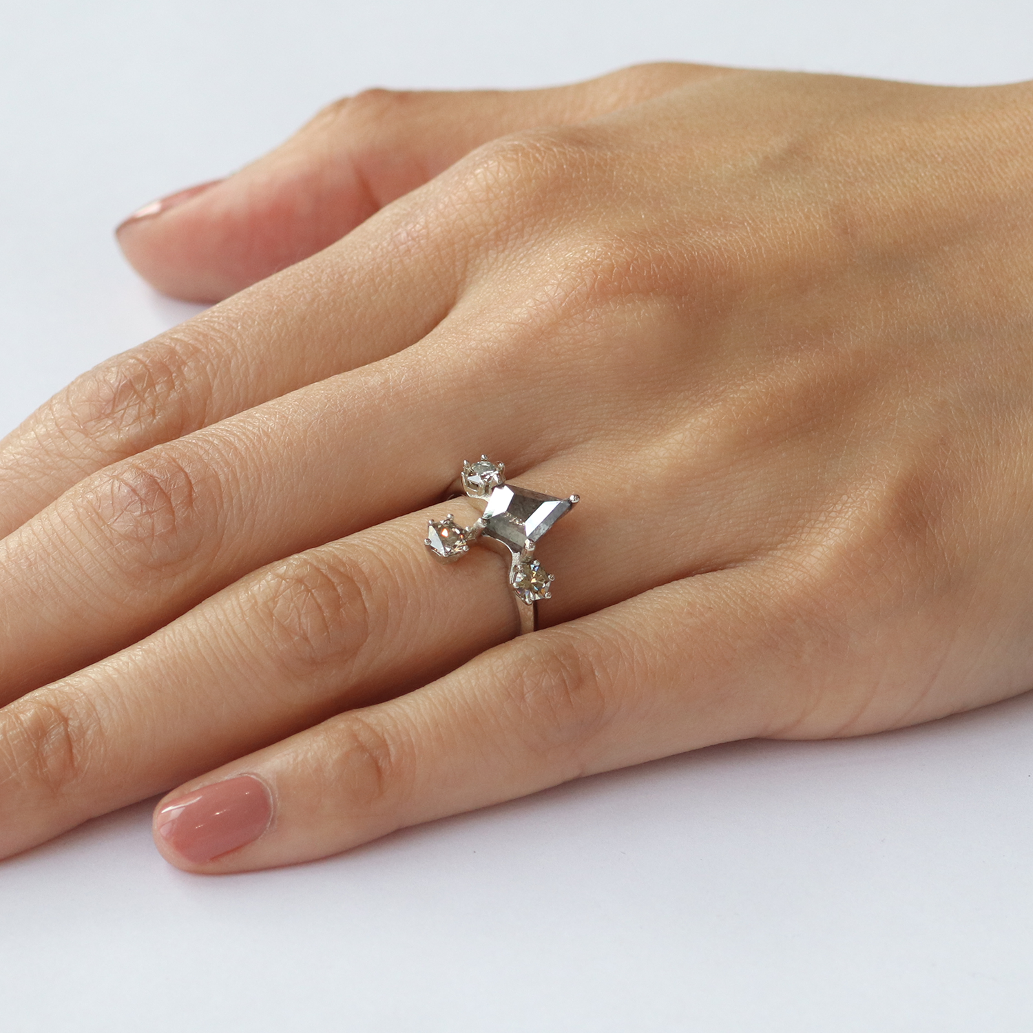 Kyte / Salt + Pepper Diamond Ring By fitzgerald jewelry