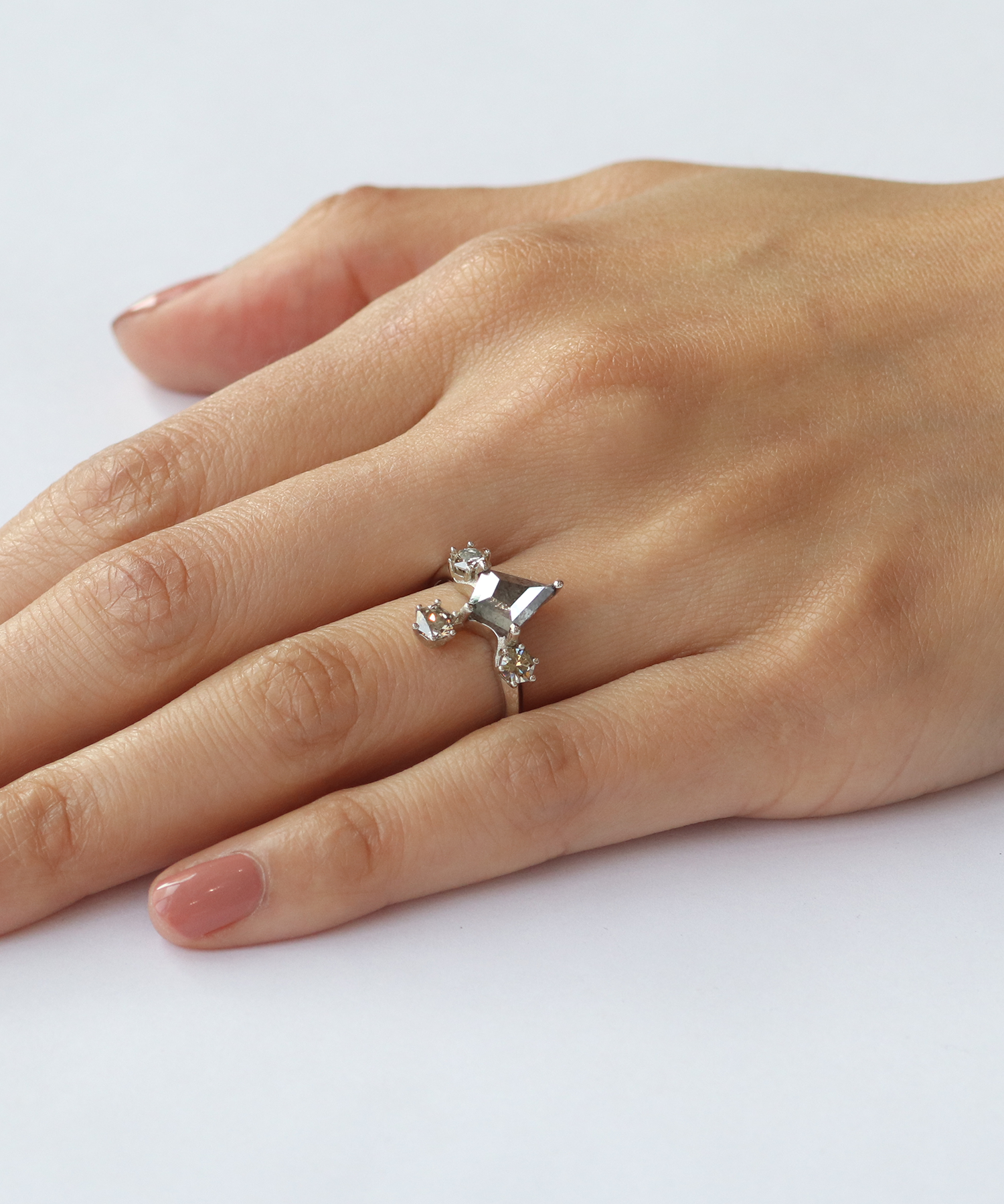 Kyte / Salt + Pepper Diamond Ring By fitzgerald jewelry