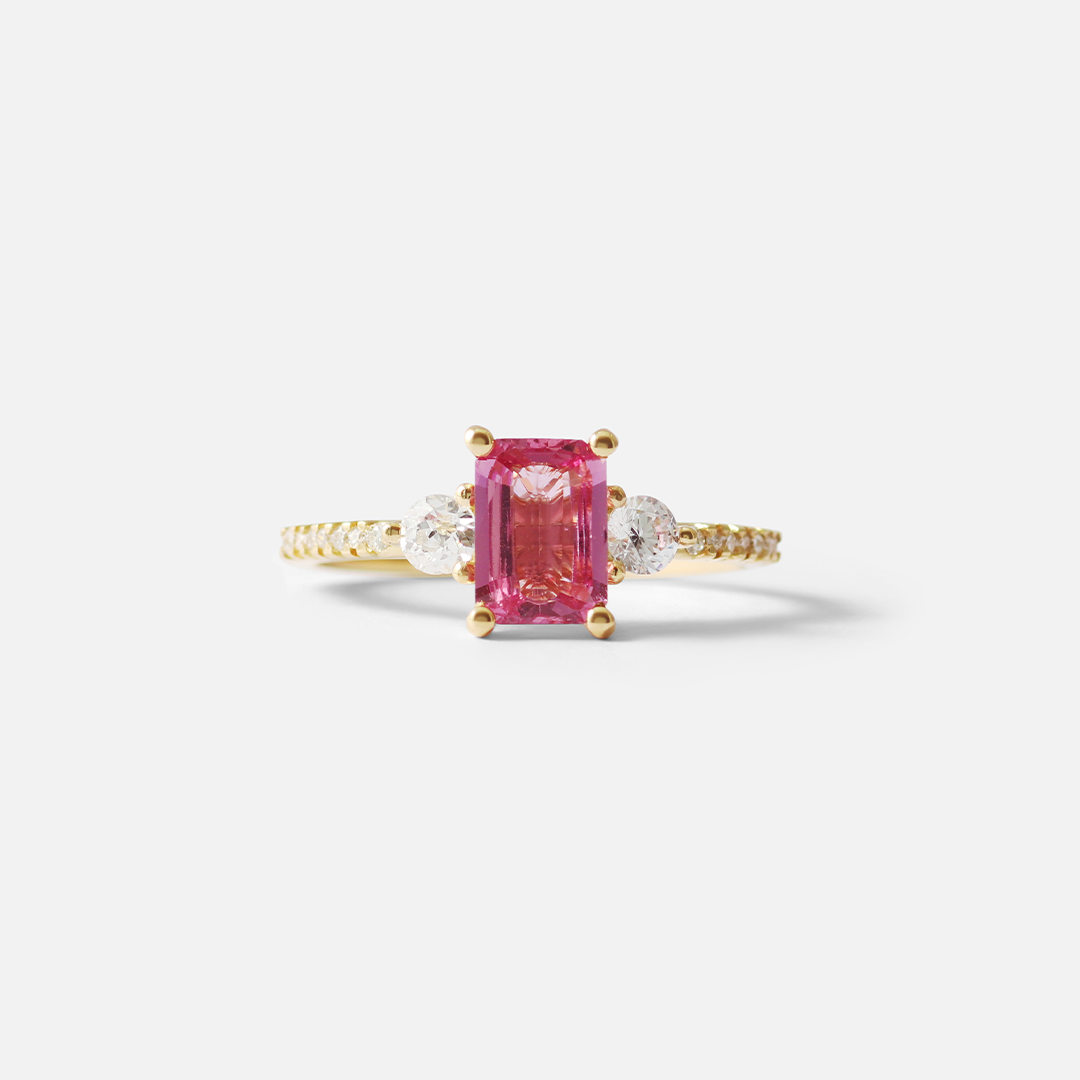 Savanah / Pink Sapphire By fitzgerald jewelry in ENGAGEMENT Category