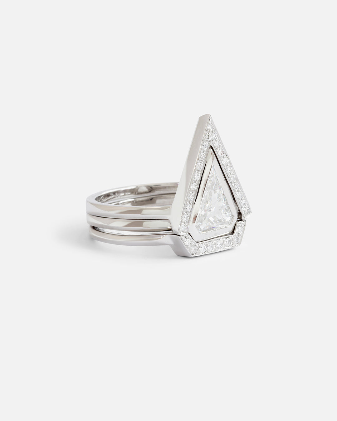 Pave Setting / Bottom Stackable Ring By Hiroyo