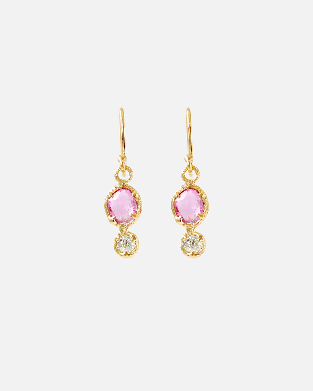 Silk / Pink & White Drop Earrings By Hiroyo in earrings Category
