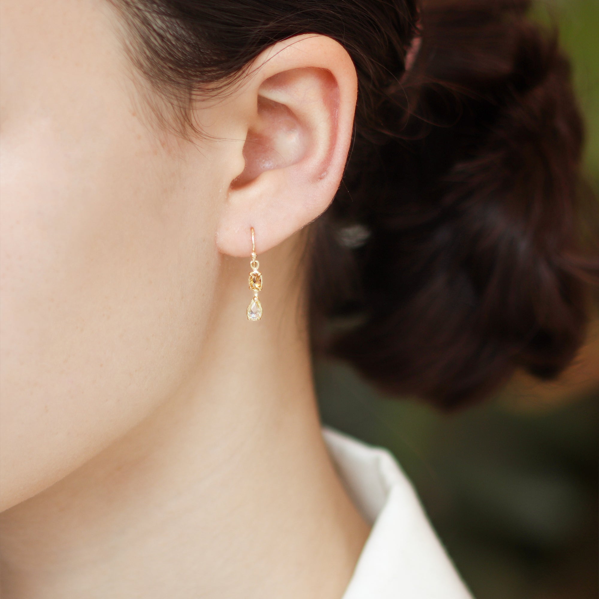 Silk / Long & Long Drop Earrings By Hiroyo in earrings Category