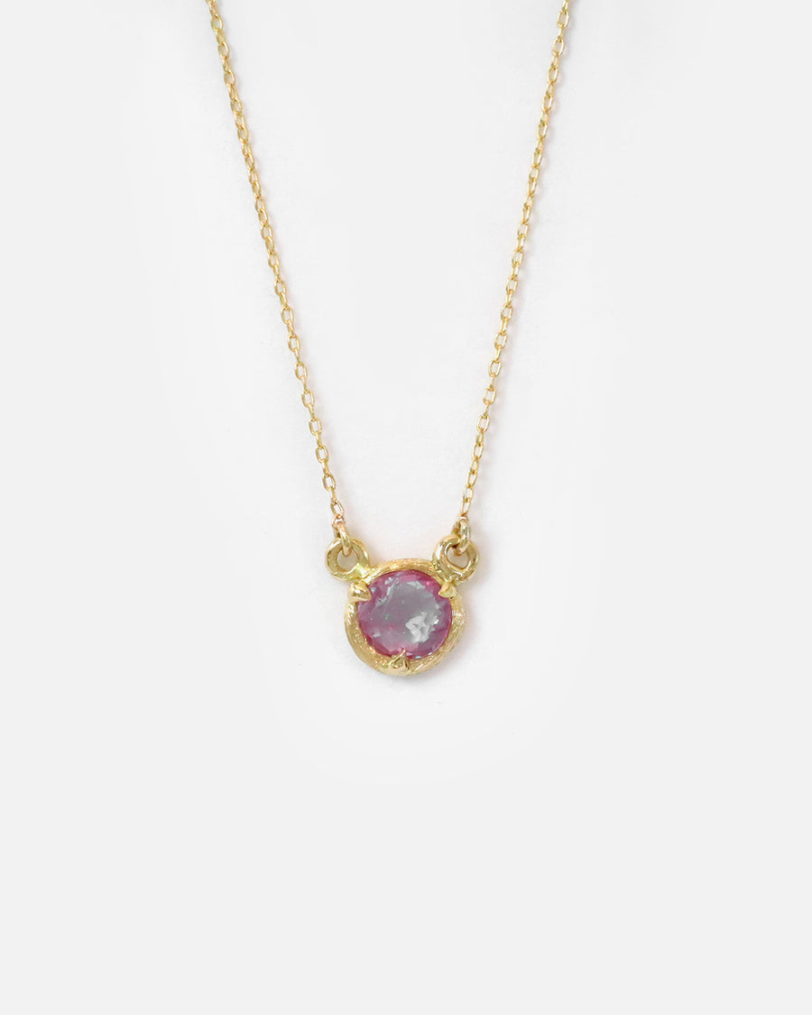 Silk / Rose Cut Pink Sapphire Pendant By Hiroyo in pendants Category