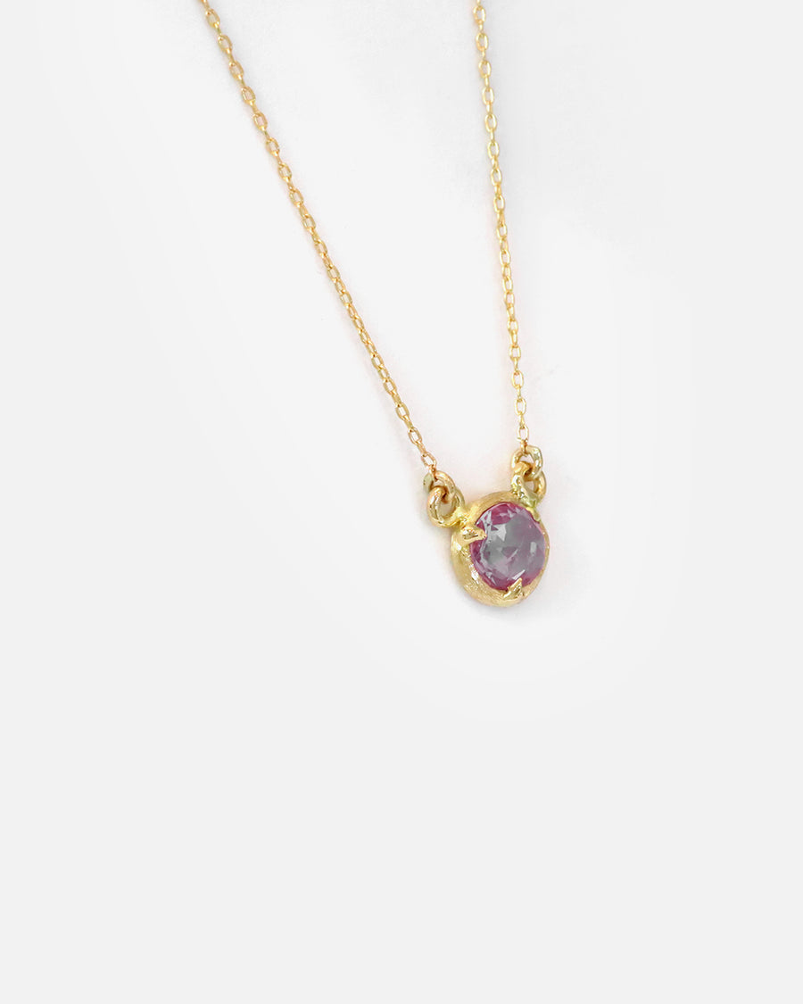 Silk / Rose Cut Pink Sapphire Pendant By Hiroyo in pendants Category