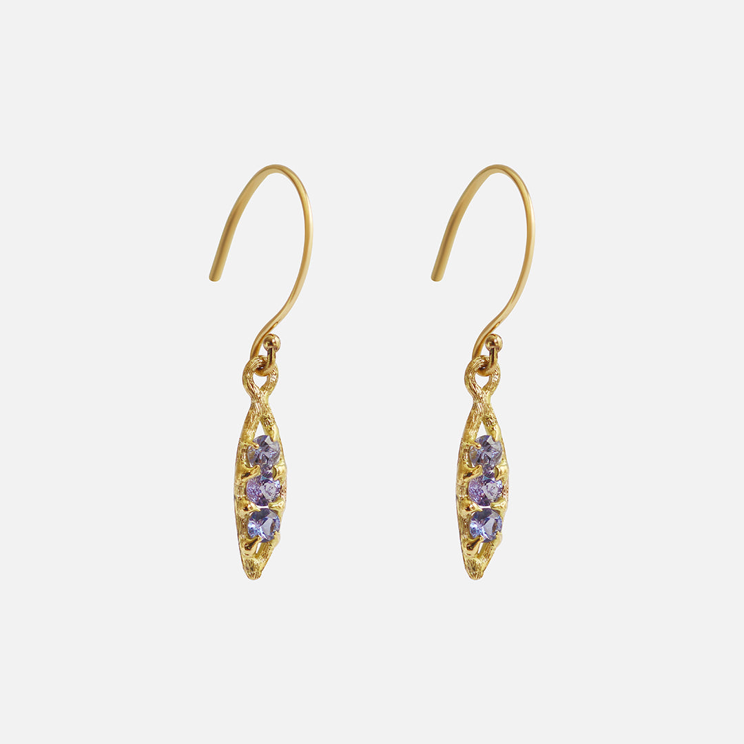 Silk / Purple Sapphire Earrings By Hiroyo in earrings Category