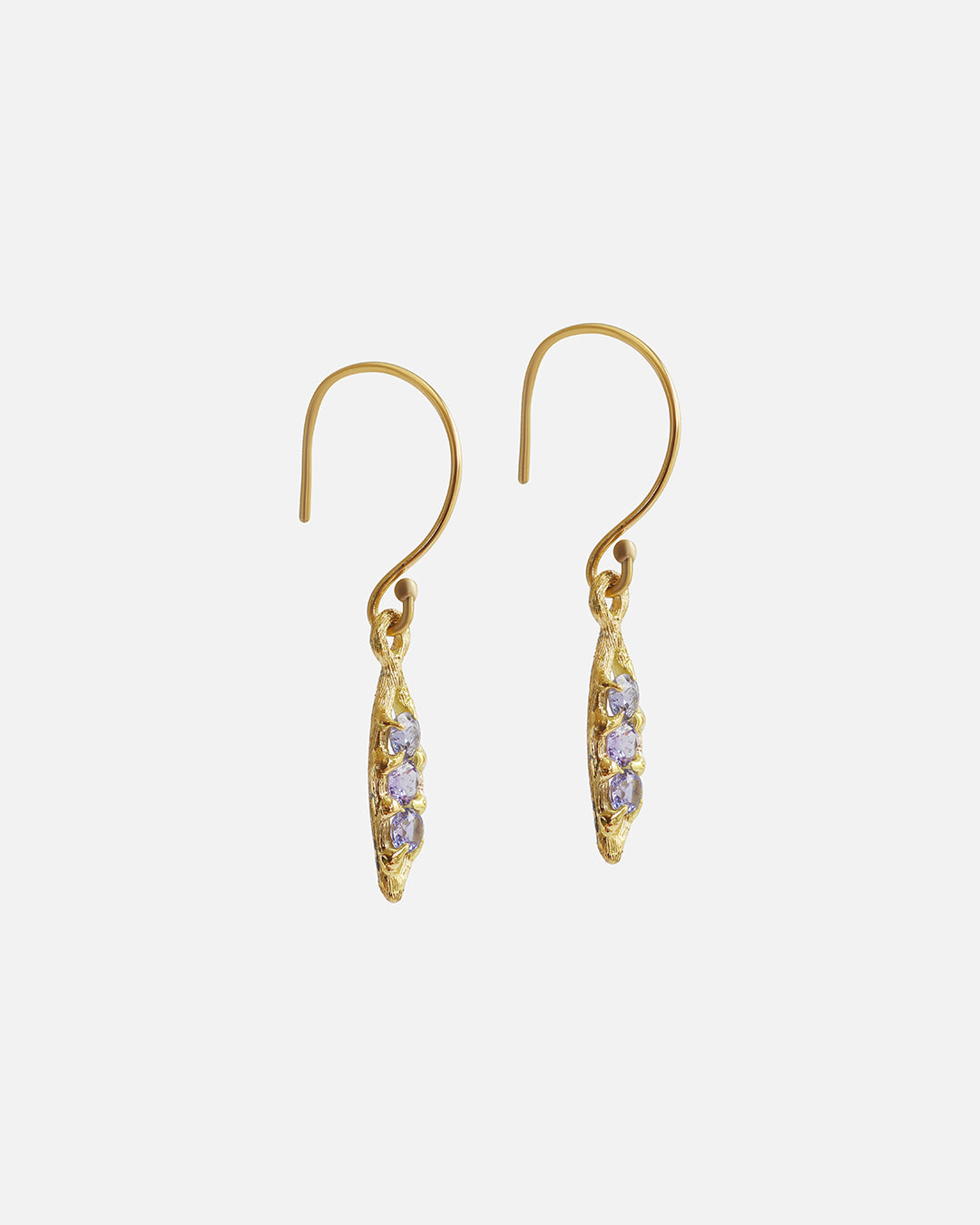 Silk / Purple Sapphire Earrings By Hiroyo in earrings Category