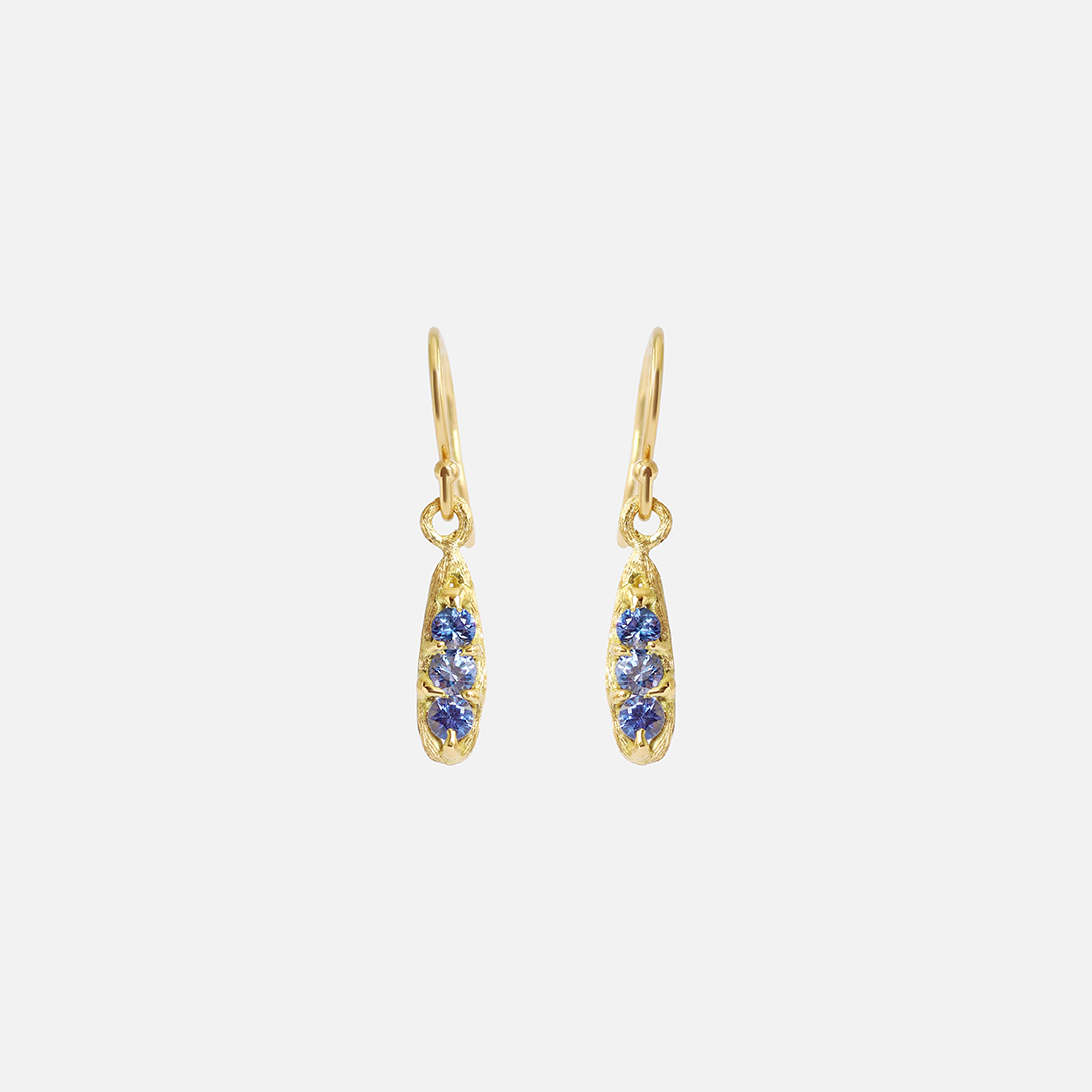 Silk / Violet Sapphire Earrings By Hiroyo