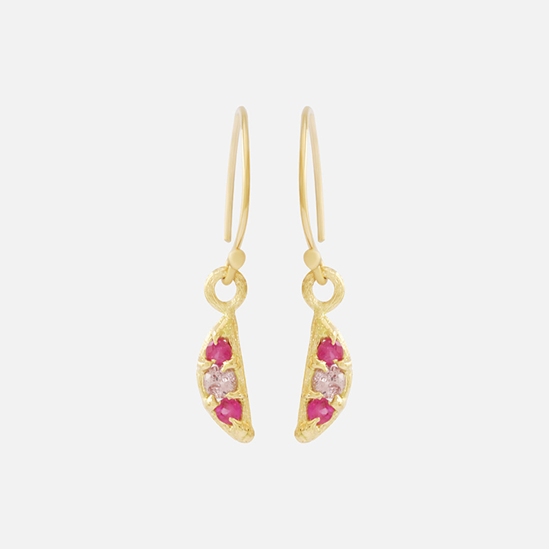 Silk / Crescent Earrings By Hiroyo in earrings Category