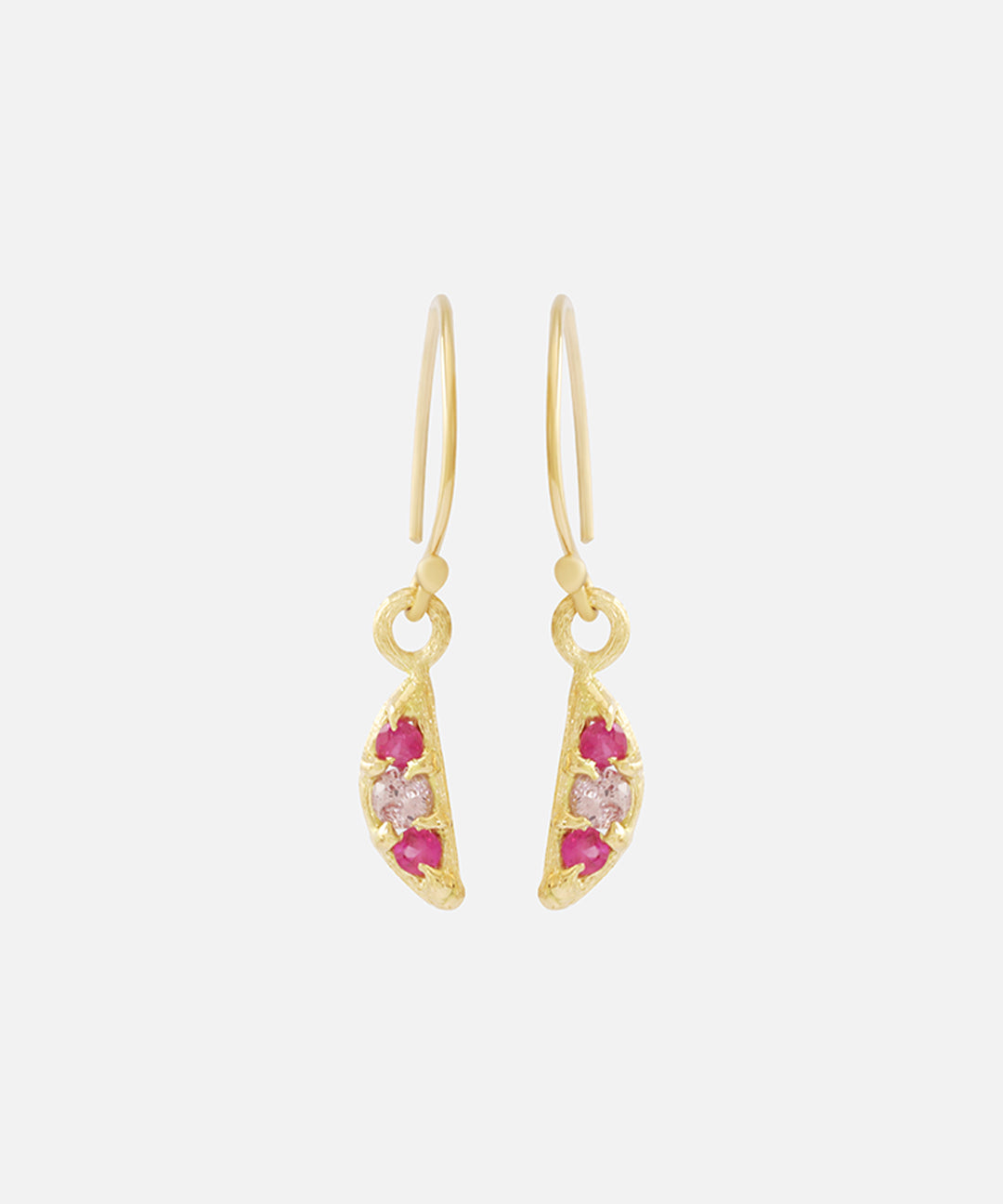 Silk / Crescent Earrings By Hiroyo