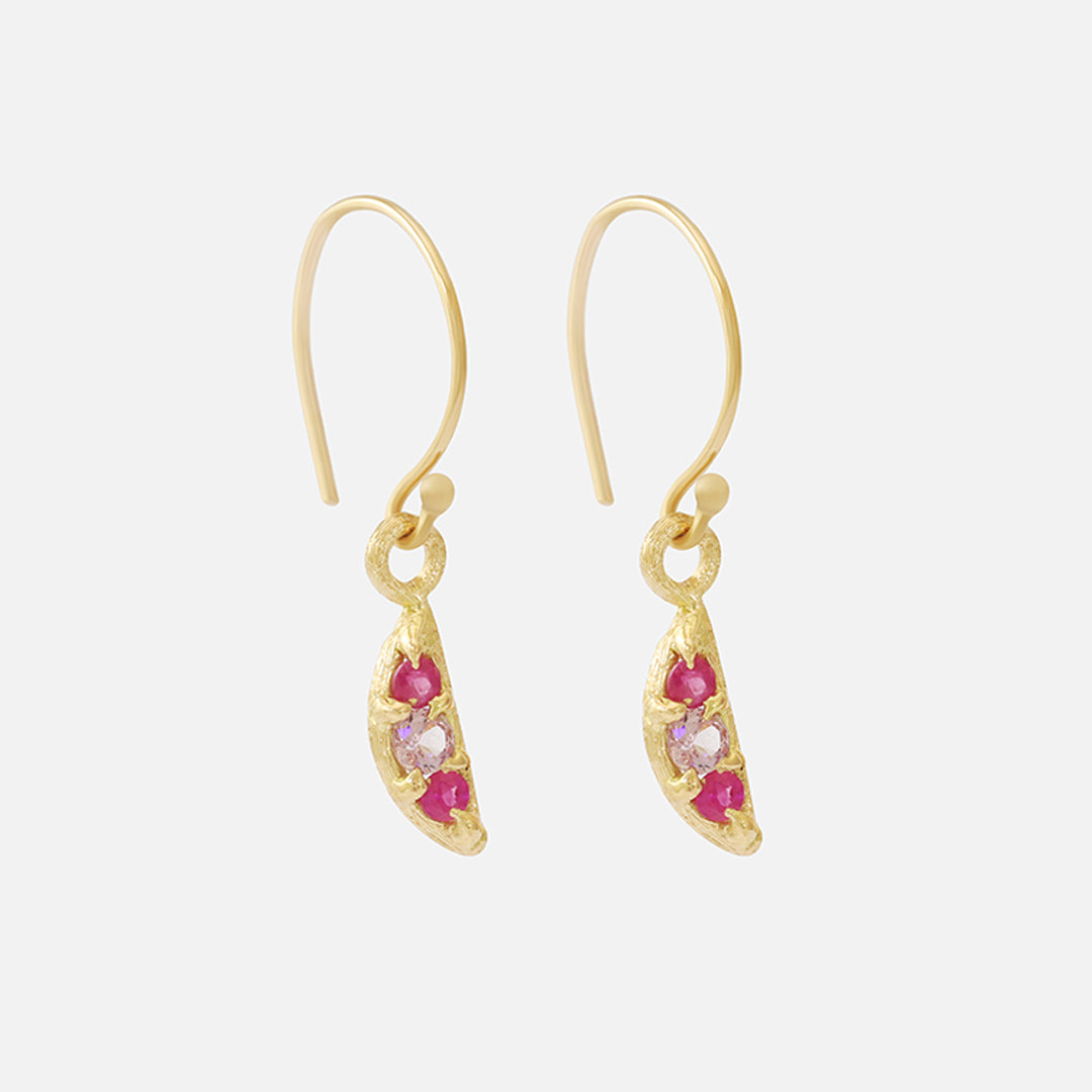 Silk / Crescent Earrings By Hiroyo in earrings Category