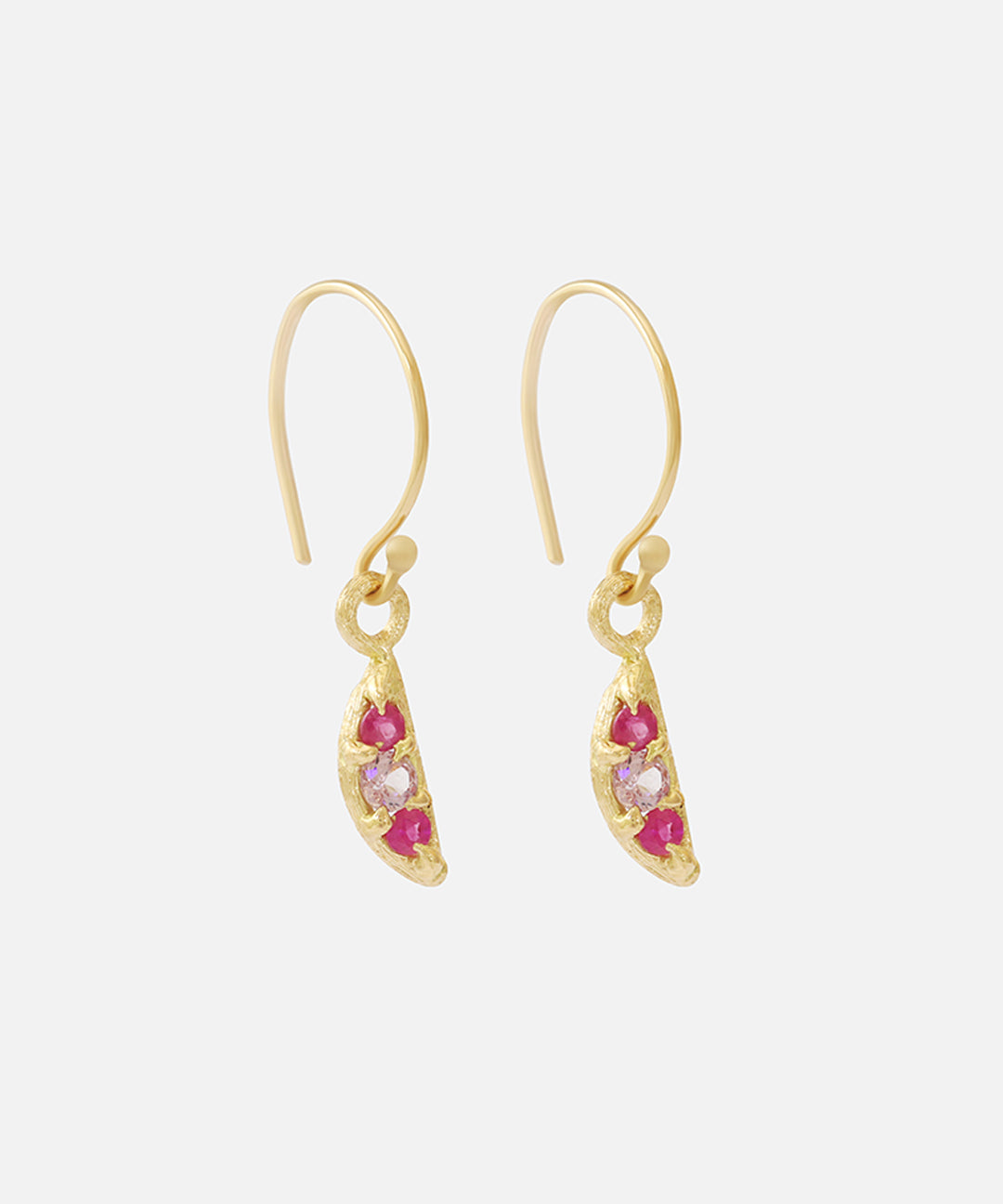 Silk / Crescent Earrings By Hiroyo