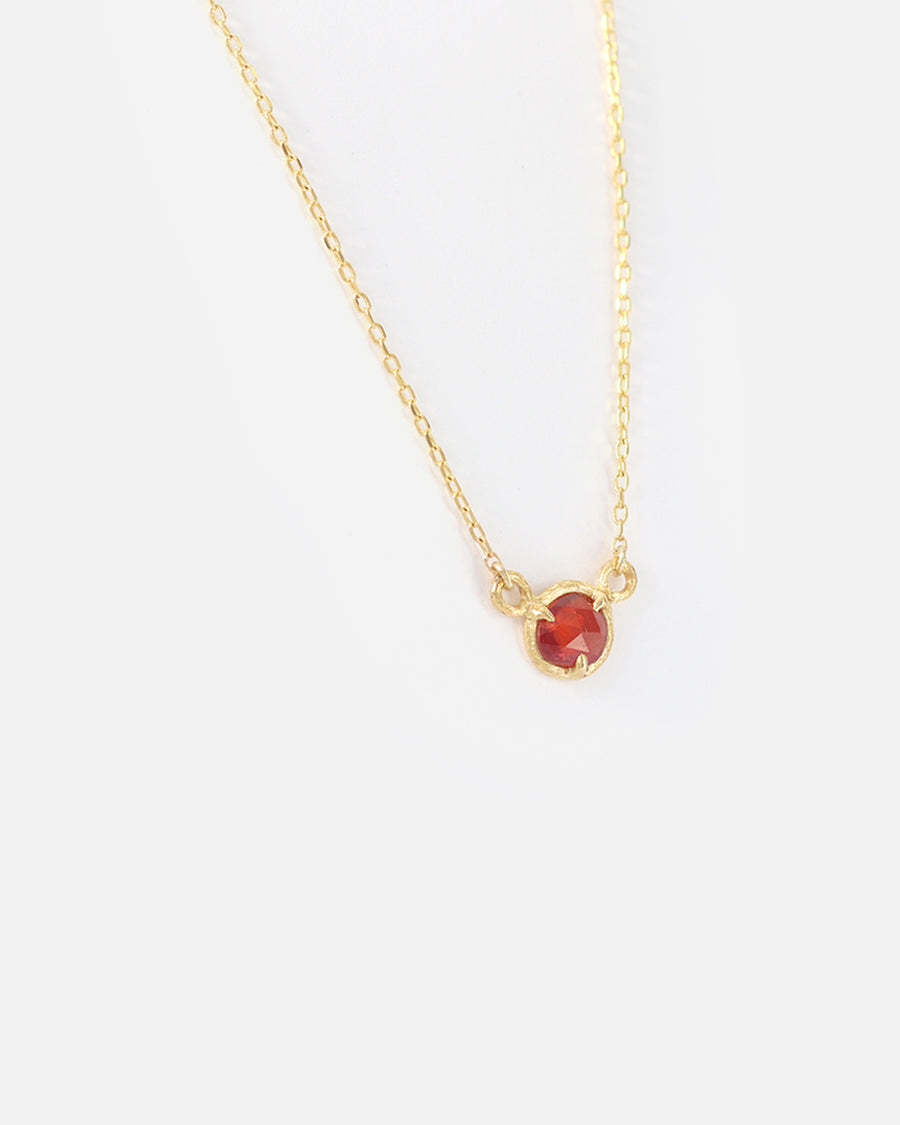 Silk / Rose Cut Orange Sapphire Pendant By Hiroyo in pendants Category