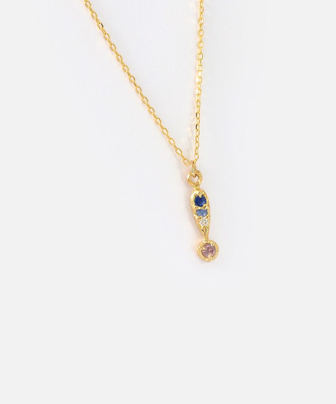 Silk / Sapphire & Garnet Pendant By Hiroyo