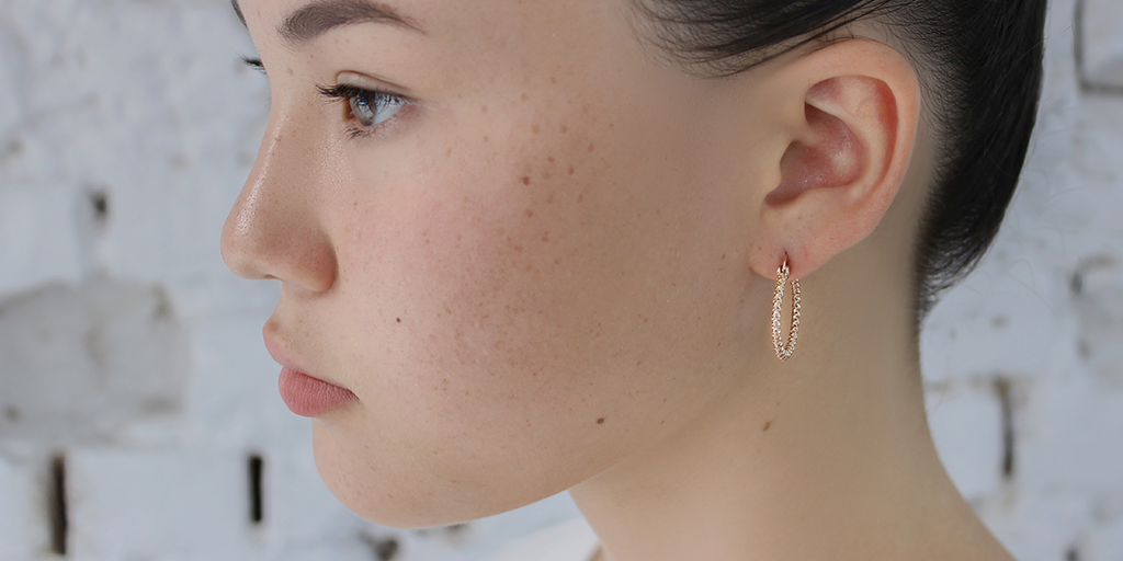 Single Skull Hoop Earrings By fitzgerald jewelry in earrings Category