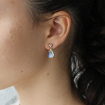 Skull Moonstone + Diamond Drop Earrings By fitzgerald jewelry