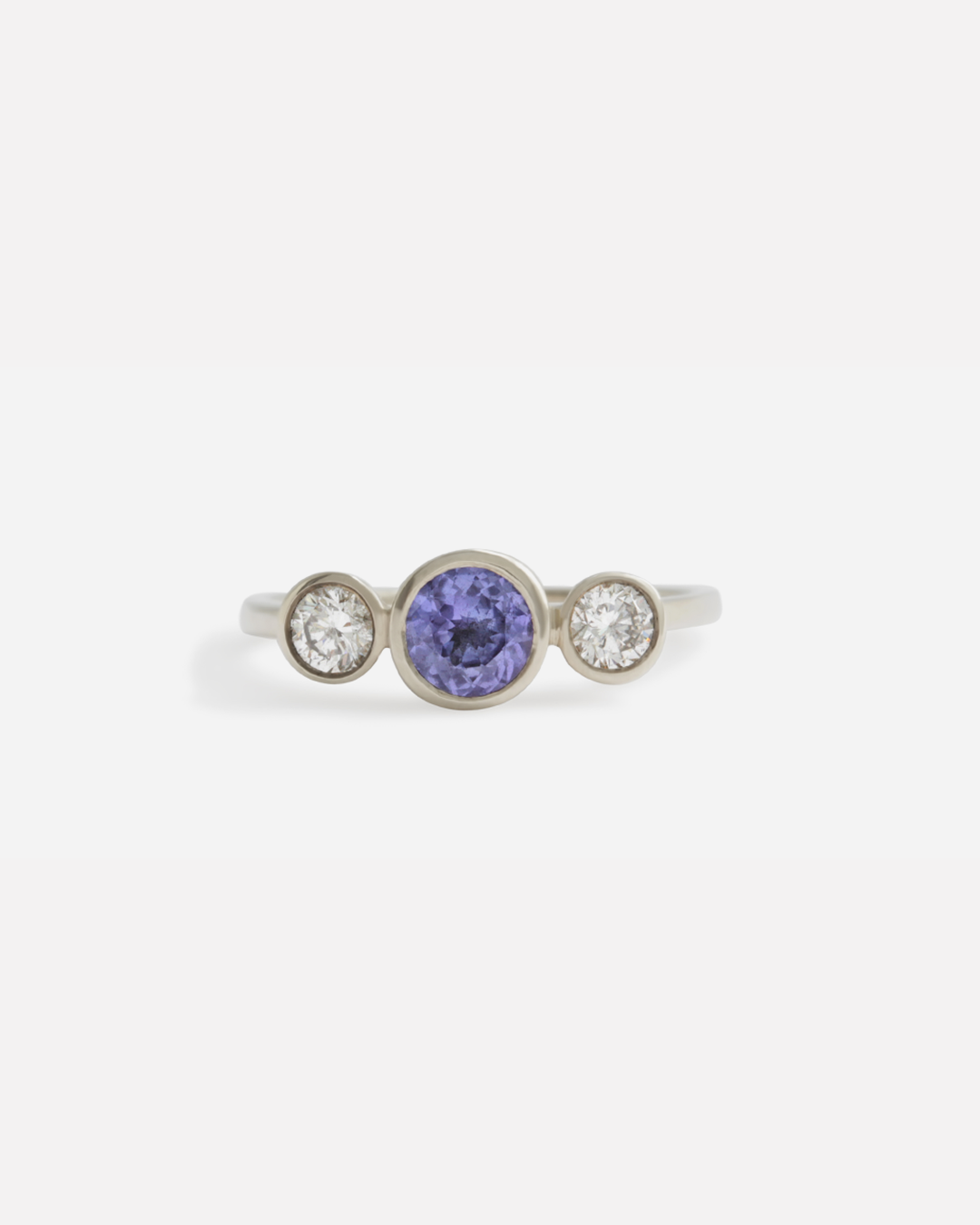 Pave 3 Stones / Tanzanite + Diamonds By fitzgerald jewelry in ENGAGEMENT Category