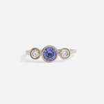 Pave 3 Stones / Tanzanite + Diamonds By fitzgerald jewelry