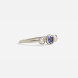 Pave 3 Stones / Tanzanite + Diamonds By fitzgerald jewelry in ENGAGEMENT Category