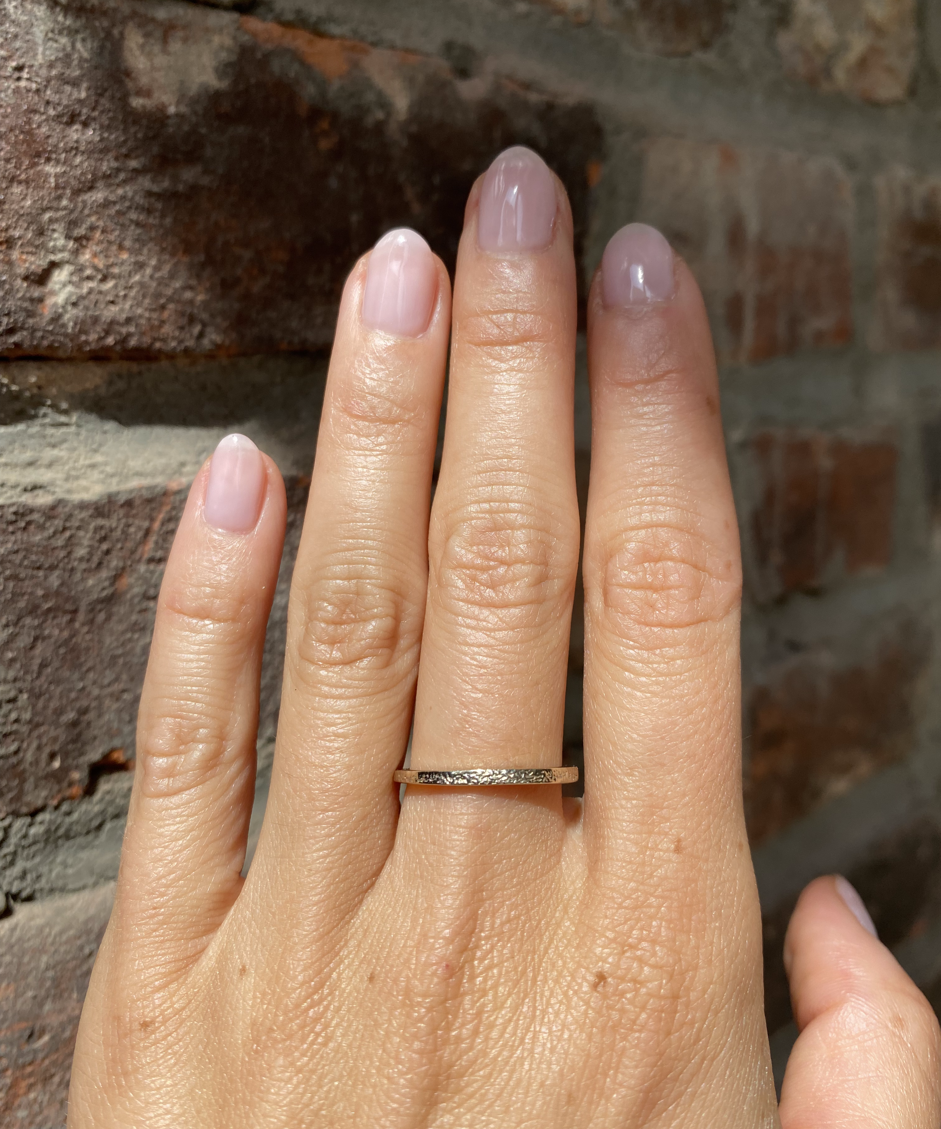 Flat Band / 2.65mm Thin Reticulated By fitzgerald jewelry