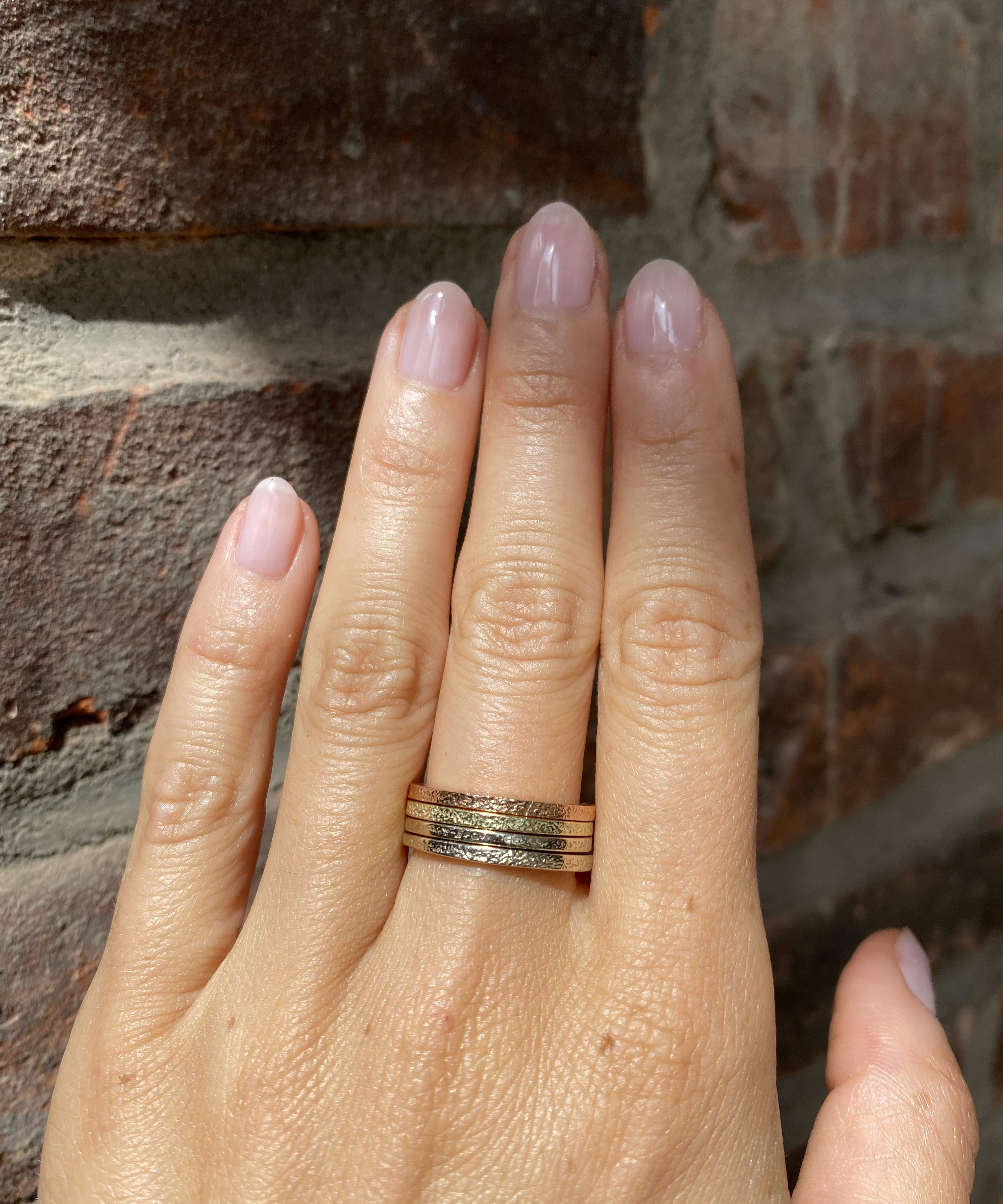 Flat Band / 2.65mm Thin Reticulated By fitzgerald jewelry