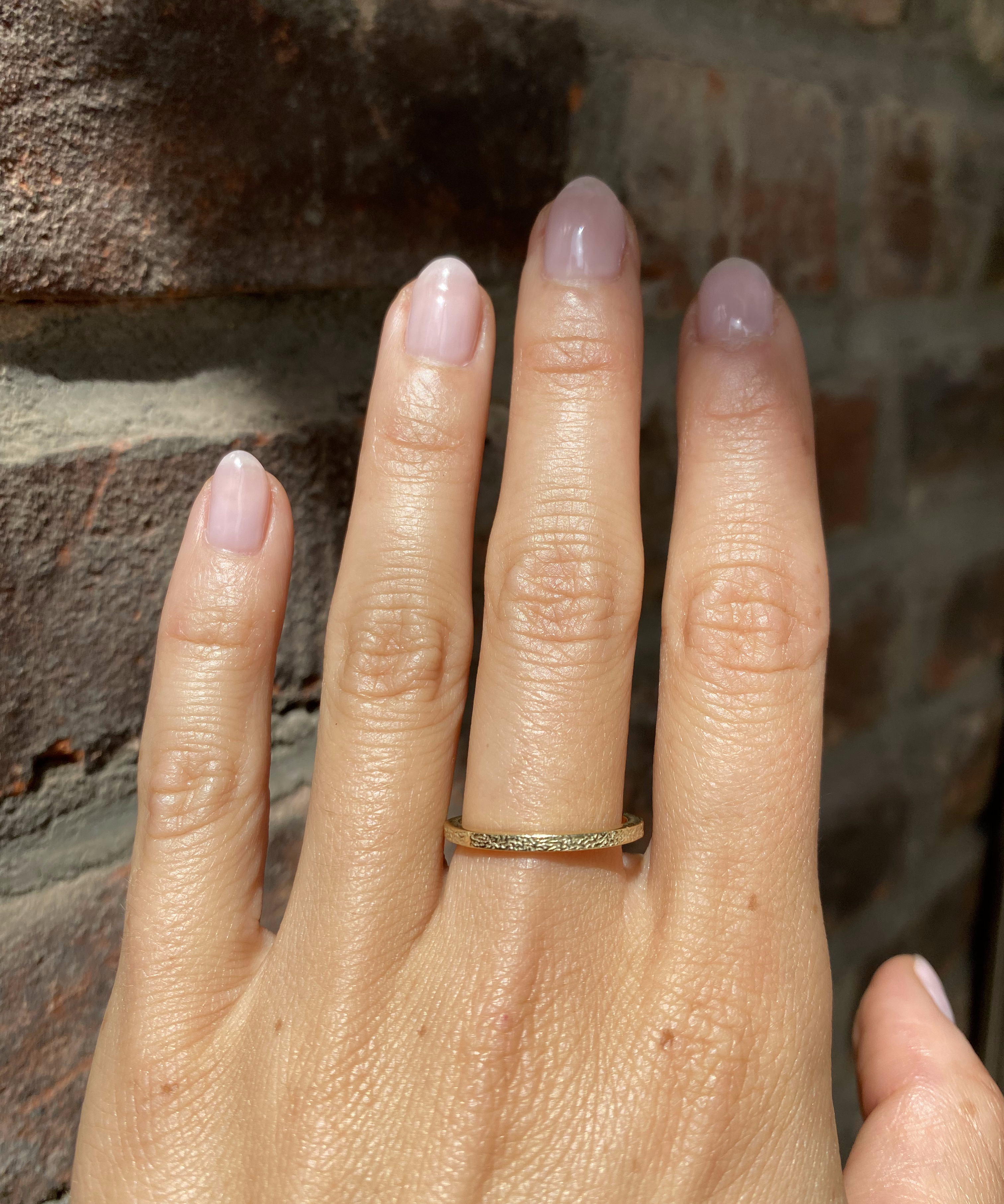 Flat Band / 2.65mm Thin Reticulated By fitzgerald jewelry