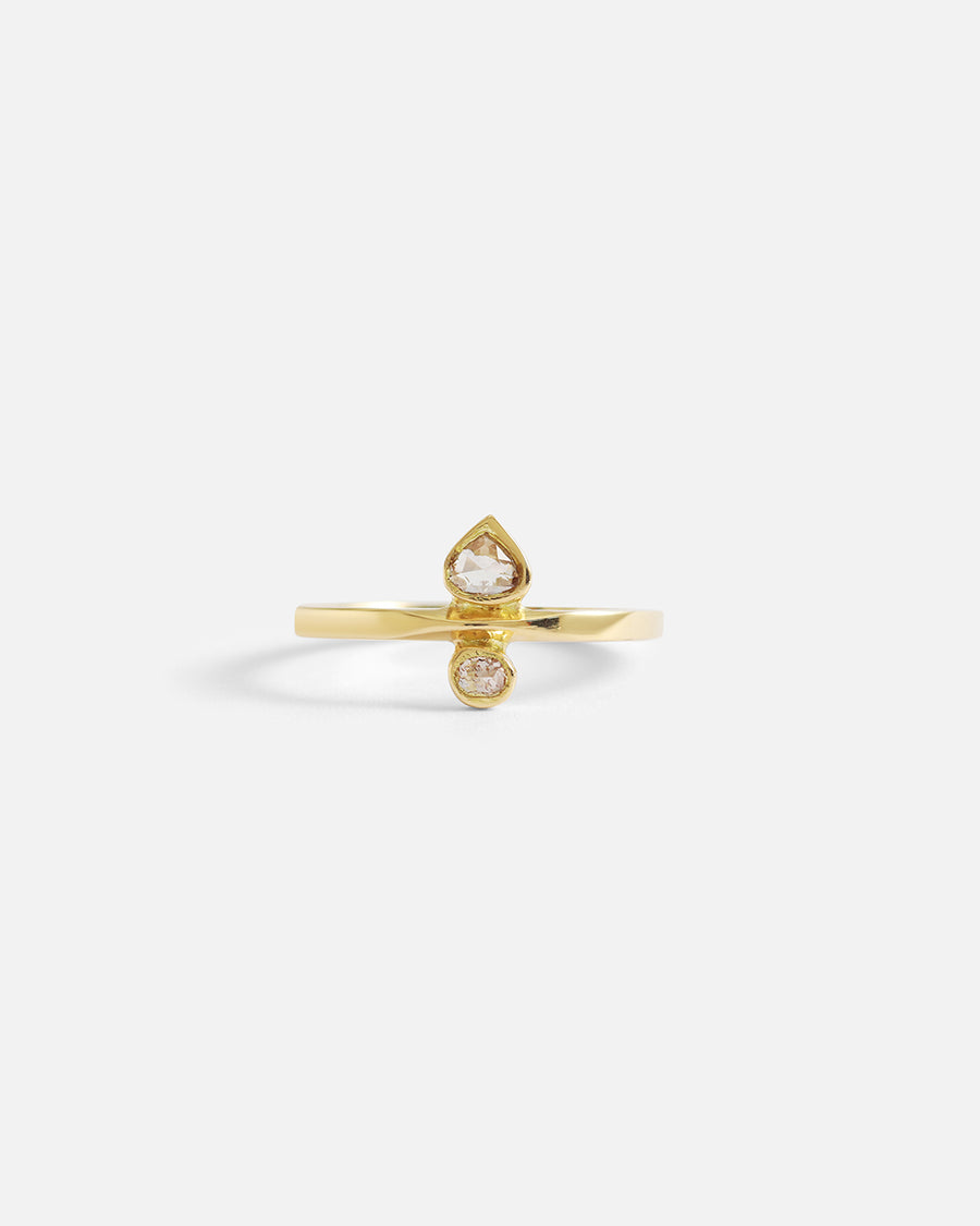 Toi Et Moi / Pink & Champagne Ring By fitzgerald jewelry in rings Category