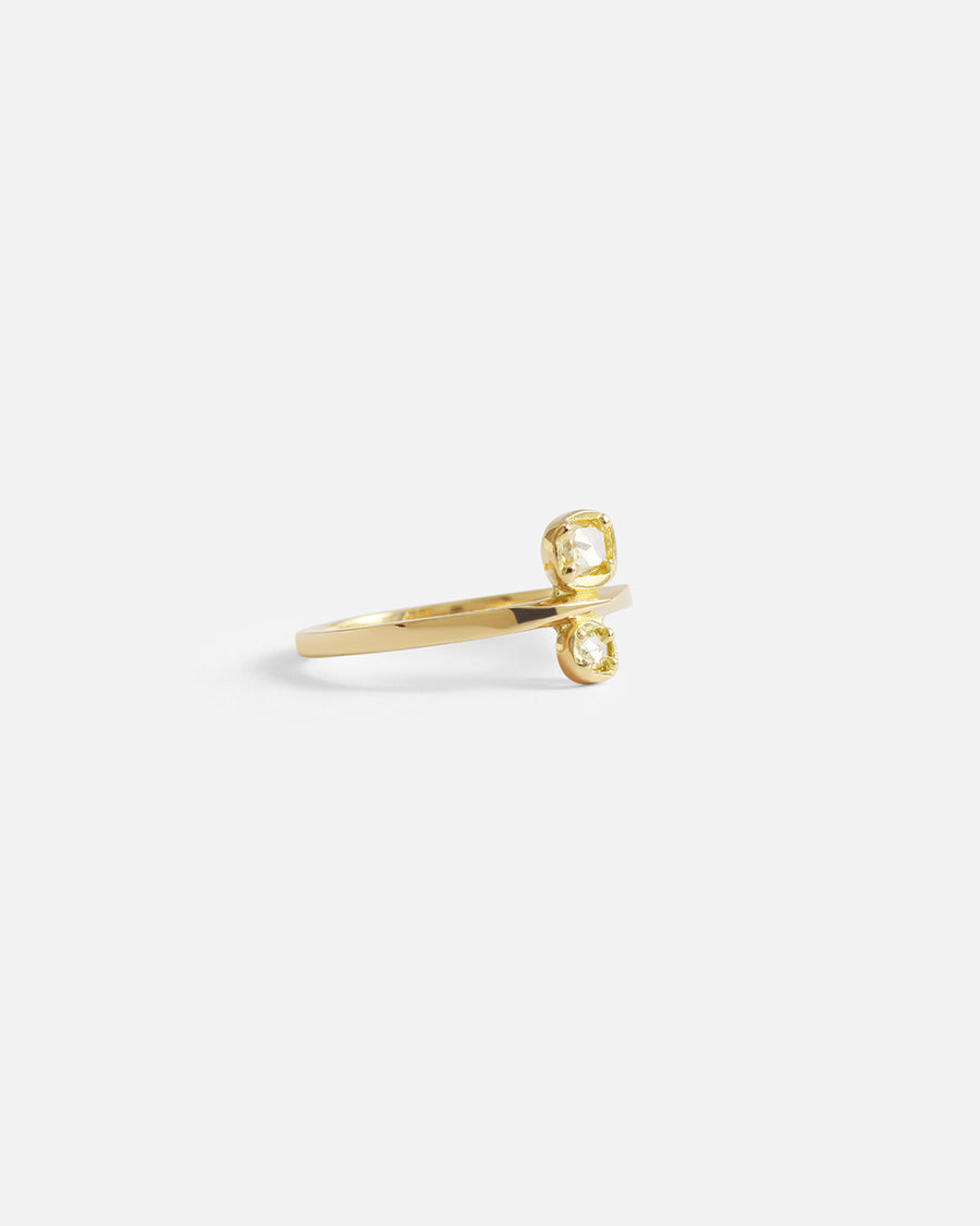 Toi Et Moi / Yellow & Cantaloupe Ring By fitzgerald jewelry in rings Category