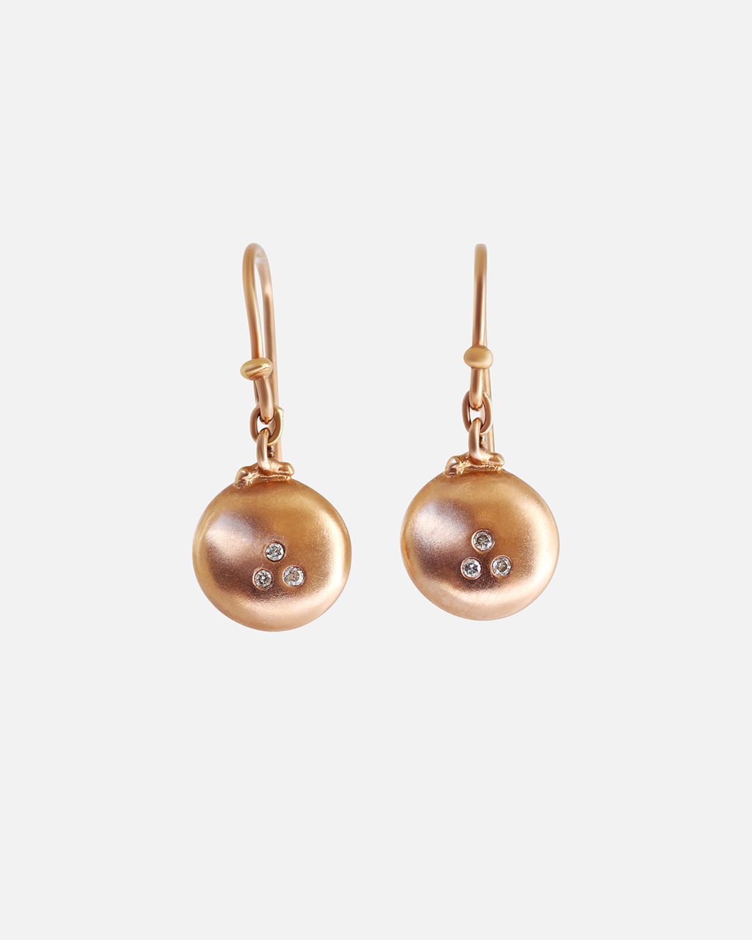 Tomato / Rose Gold + Diamond Earrings By fitzgerald jewelry in earrings Category
