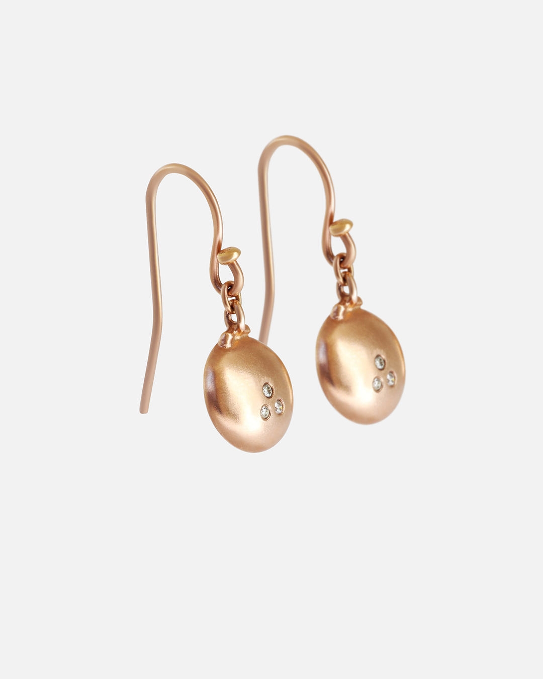 Tomato / Rose Gold + Diamond Earrings By fitzgerald jewelry in earrings Category