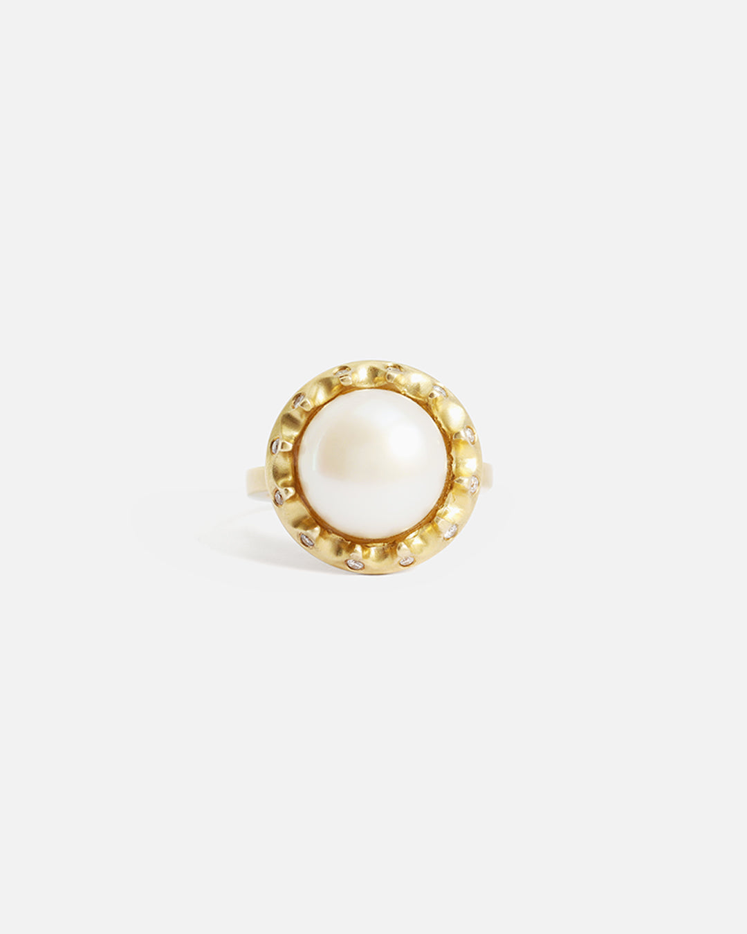 Pearl & Diamond / Ring By Tricia Kirkland in Engagement Rings Category