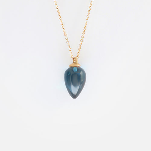 Blue Topaz / Drop Pendant By Tricia Kirkland in pendants Category