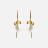 Flower & Japanese Pearl / Earrings By Tricia Kirkland in earrings Category