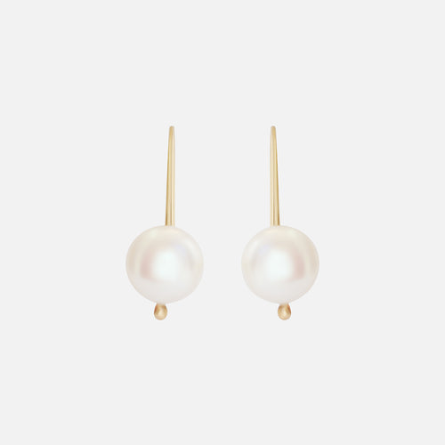 Mother of Pearl / Round Earrings By Tricia Kirkland in earrings Category