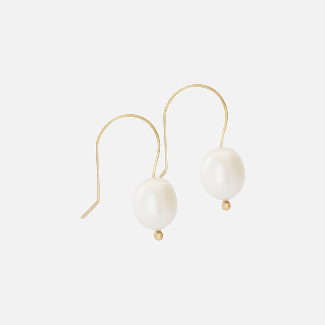 Mother of Pearl / Round Earrings By Tricia Kirkland