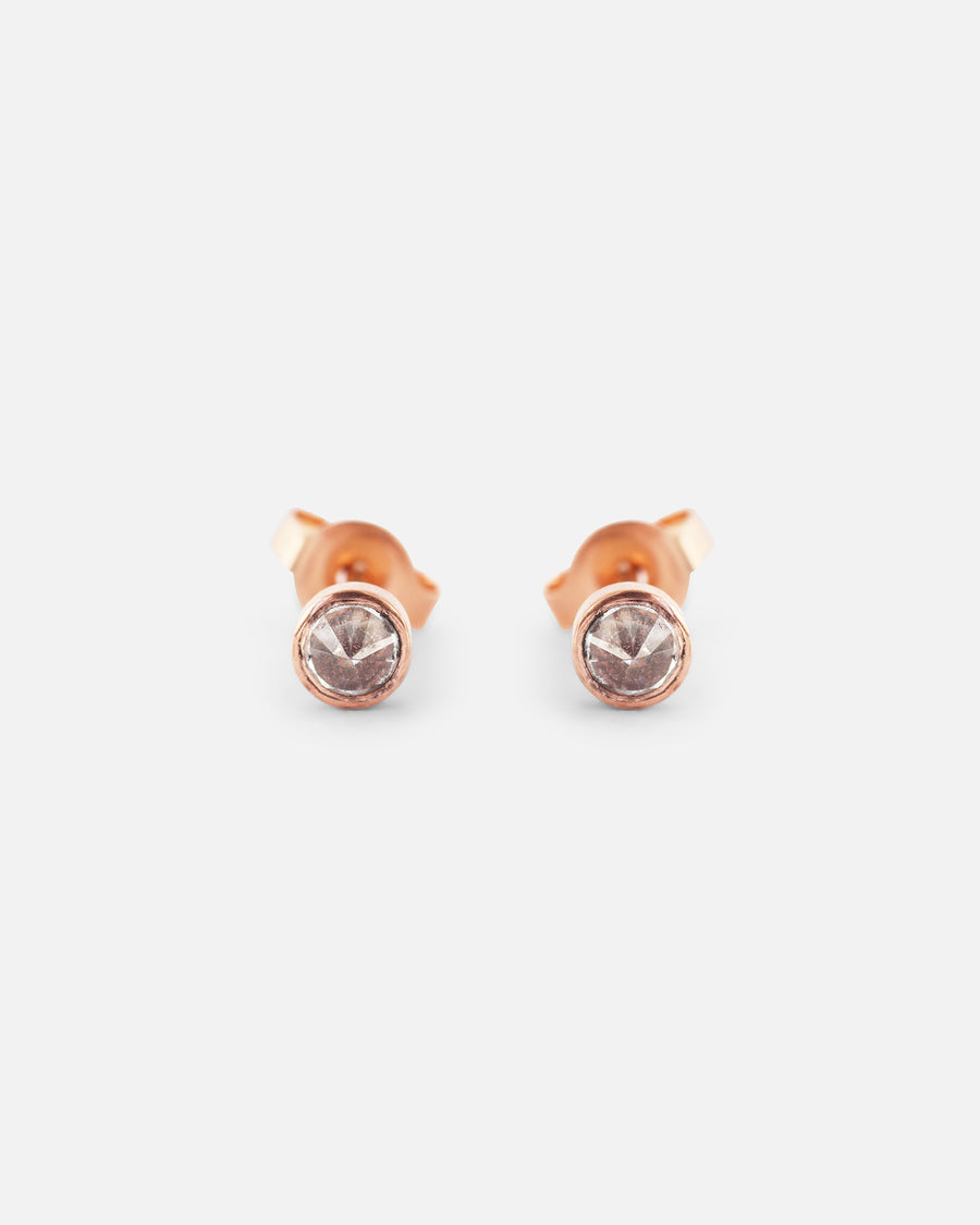 Pointed White Sapphire / Studs By Tricia Kirkland in earrings Category
