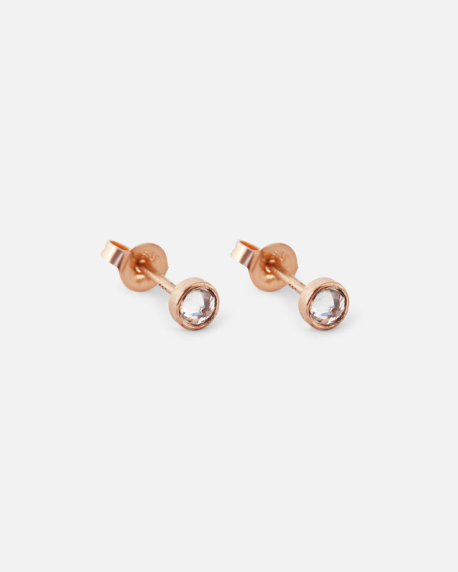 Pointed White Sapphire / Studs By Tricia Kirkland in earrings Category