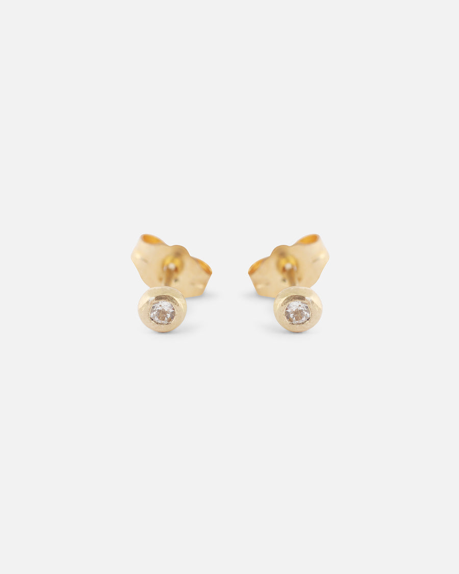 White Sapphire Ball / Studs By Tricia Kirkland in earrings Category