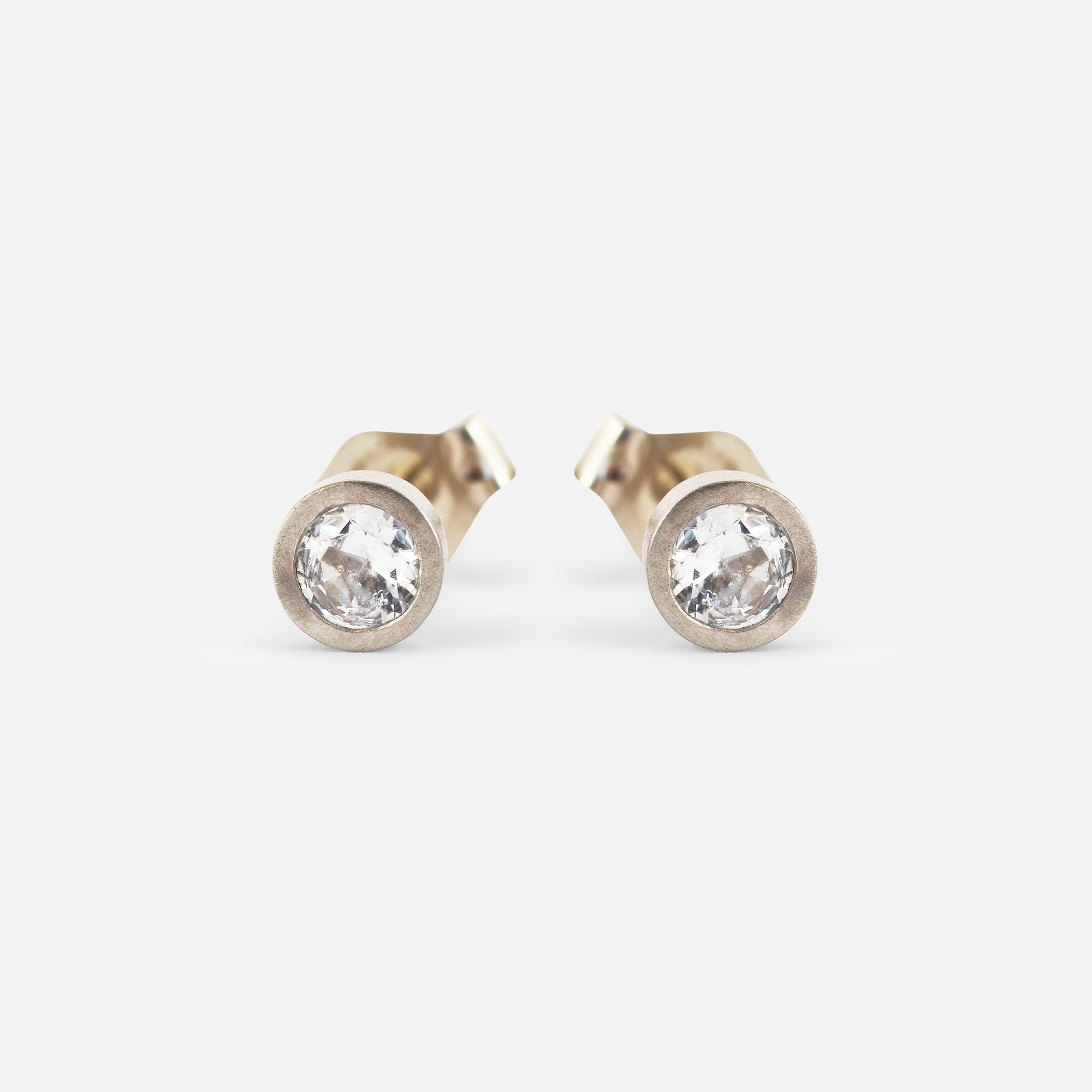 White Sapphire / Studs By Tricia Kirkland in earrings Category