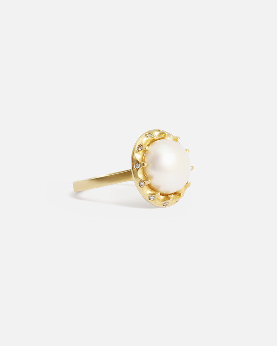 Pearl & Diamond / Ring By Tricia Kirkland in ENGAGEMENT Category