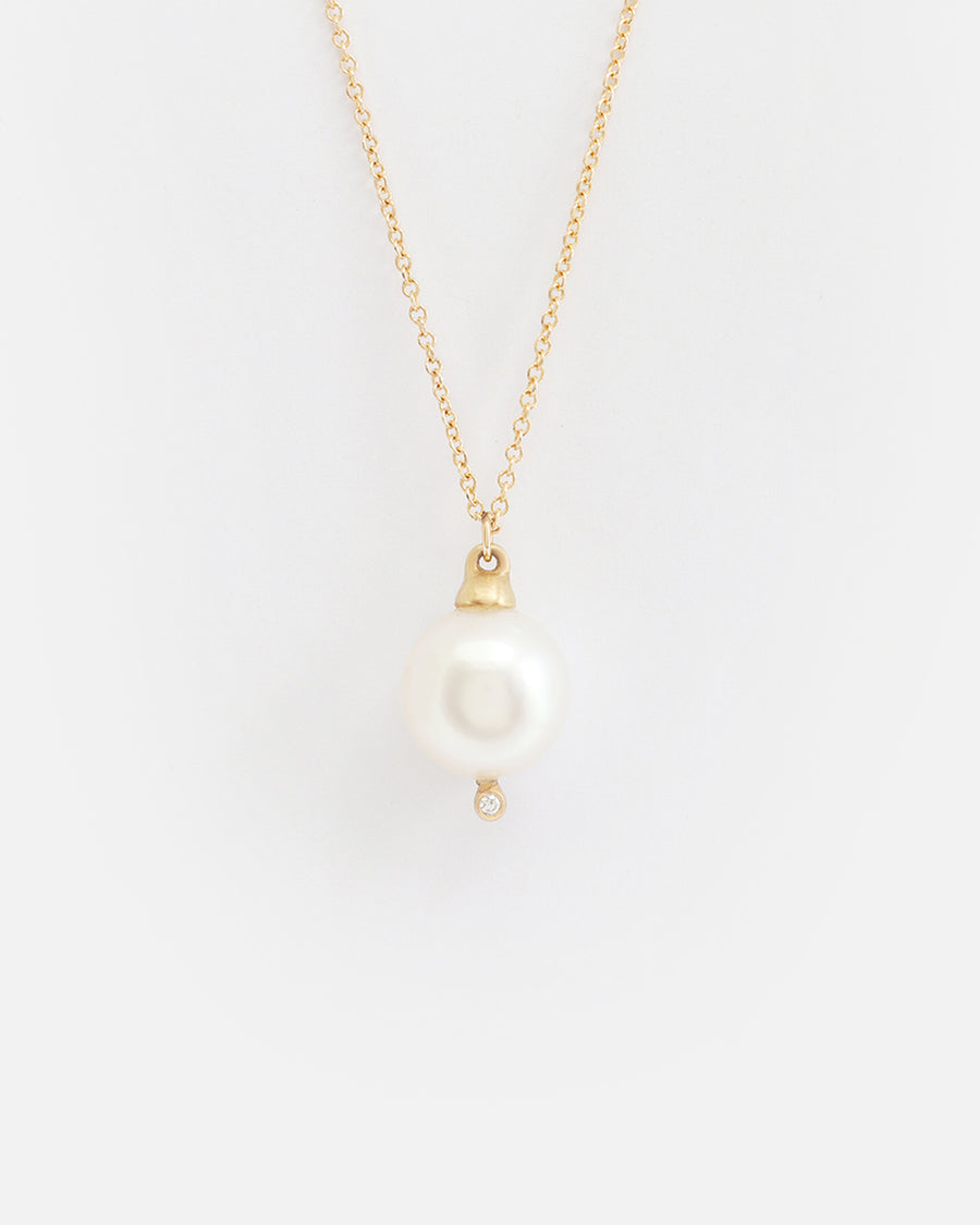 Pearl & Diamond / Pendant By Tricia Kirkland in pendants Category