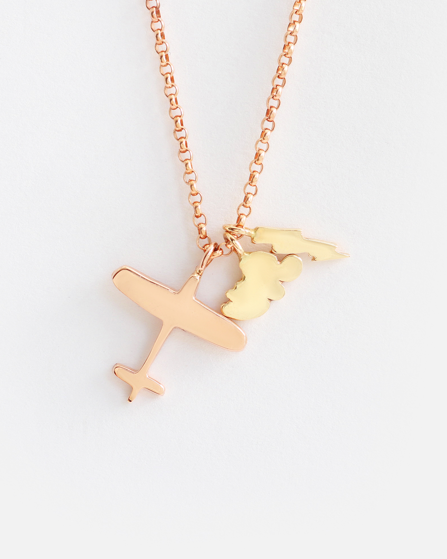 Sky / Triple Yellow + Rose Gold By fitzgerald jewelry in pendants Category
