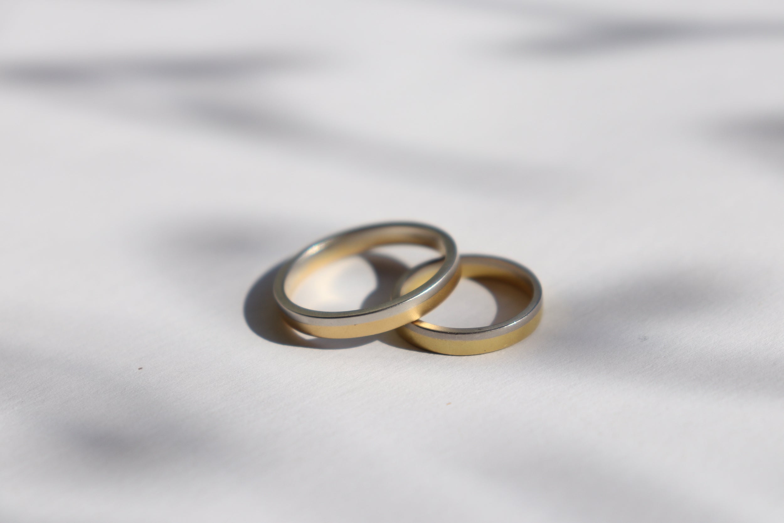Flat Band / 2-Tone By fitzgerald jewelry