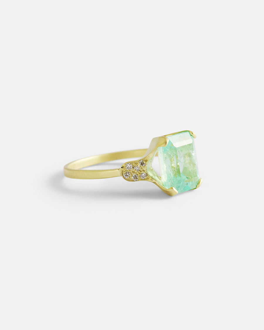 V Ring / Emerald By Hiroyo in ENGAGEMENT Category