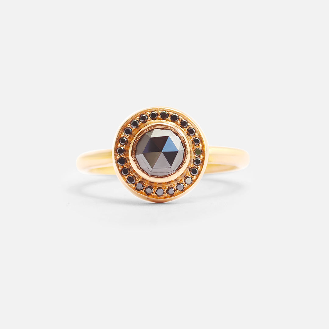 Corona / Black Diamond Ring By Vena Amoris in Engagement Rings Category
