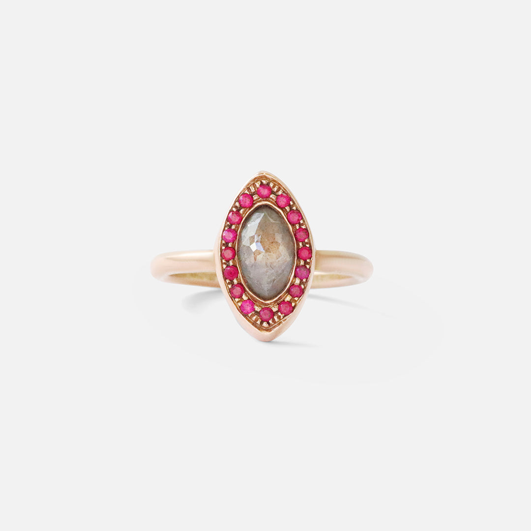 Corona / Rubies Ring By Vena Amoris