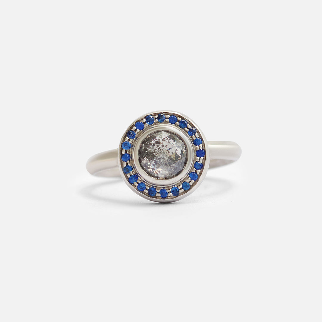 Corona / Blue Sapphire Ring By Vena Amoris in ENGAGEMENT Category