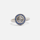 Corona / Blue Sapphire Ring By Vena Amoris in ENGAGEMENT Category